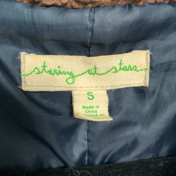 Urban Outfitters Staring at Stars Plaid Sherpa Hooded Button Up Jacket Size Sm - Picture 4 of 9